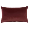 Housse de coussin effet velours Valgreta bordeaux l.50 x H.30cm GoodHome