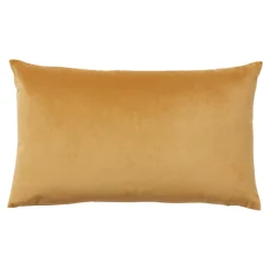 Housse de coussin effet velours Valgreta jaune ocre l.50 x H.30cm GoodHome