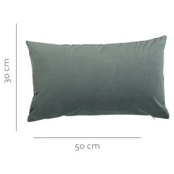Housse de coussin effet velours Valgreta vert clair l.50 x H.30cm GoodHome