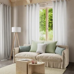 Housse de coussin effet velours Valgreta vert clair l.50 x H.30cm GoodHome