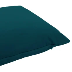 Housse de coussin effet velours Valgreta bleu canard l.50 x H.30cm GoodHome