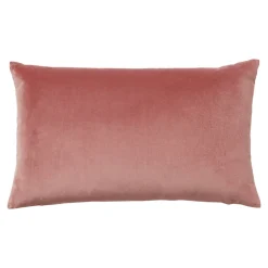 Housse de coussin effet velours Valgreta vieux rose l.50 x H.30cm GoodHome