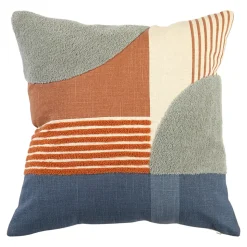 Housse de coussin en coton Deoli imprimé géométrique multicouleurs l.45 x H.45cm GoodHome