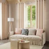 Housse de coussin en coton Batam imprimé fleuri vert l.45 x H.45cm GoodHome
