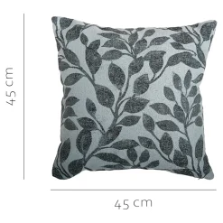 Housse de coussin en coton Batam imprimé fleuri vert l.45 x H.45cm GoodHome