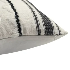Housse de coussin en coton Sirsa imprimé bohème noir et blanc l.50 x H.30 GoodHome