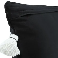 Housse de coussin en coton Rahat imprimé géométrique noir et blanc l.60 x H.40cm GoodHome