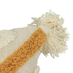 Housse de coussin en coton Sivas imprimé bohème camel et blanc cassé l.45 x H.45cm GoodHome