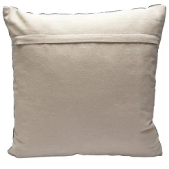 Housse de coussin en coton fleuri vert et blanc cassé 45 x 45cm Petunia, Deko & Co