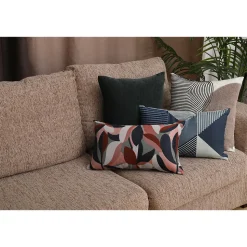 Housse de coussin en coton tufté Cytion imprimé arche beige terracotta l.45 x H.45cm GoodHome