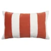 Housse de coussin en coton Kolar rayures terracotta et blanc l.50 x H.30cm GoodHome