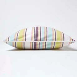 Housse de coussin en coton à rayures osaka, 45 x 45 cm - HOMESCAPES