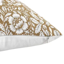 Housse de coussin en coton Alsina fleuri beige l.50 x H.30cm GoodHome