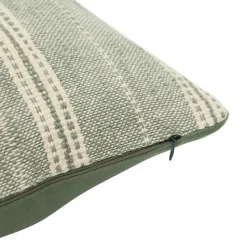 Housse de coussin en coton Deesa jacquard vert kaki clair l.45 x H.45cm GoodHome