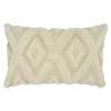 Housse de coussin en coton tufté Teply beige et doré l.50 x H.30cm GoodHome