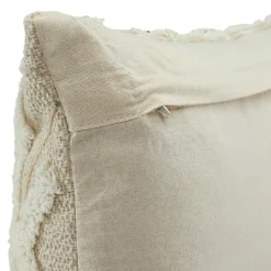 Housse de coussin en coton tufté Teply beige et doré l.50 x H.30cm GoodHome