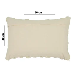 Housse de coussin en coton tufté Teply beige et doré l.50 x H.30cm GoodHome