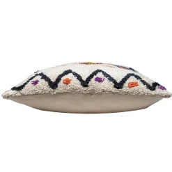 Housse de coussin en coton tufté imprimé berbère multicouleurs L.45 x l.45cm Deko & Co