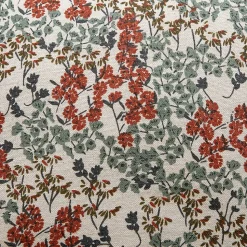 Housse de coussin en coton fleuri liberty Piping vert, bleu, orange L.40 x l.40cm Deko & Co