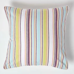 Housse de coussin en coton à rayures osaka, 60 x 60 cm - HOMESCAPES