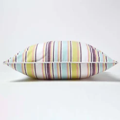 Housse de coussin en coton à rayures osaka, 60 x 60 cm - HOMESCAPES