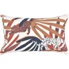 Housse de coussin en coton imprimé sauvage blanc, ocre, vert L.50 x l.30cm Deko & Co