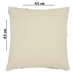 Housse de coussin en coton Manado imprimé géométrique bleu et blanc l.45 x H.45cm GoodHome