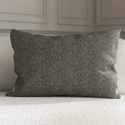 Housse de coussin en coton Suau gris chiné l.60 x H.40cm GoodHome