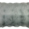 Housse de coussin en fausse fourrure gris 30 x 50cm