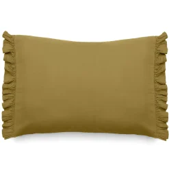 Housse de coussin en mousseline de coton 40x60 cm cm + 5 cm ELZA jaune jasmin