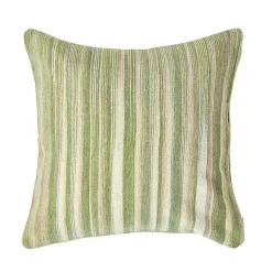 Housse de coussin en tissu chenille vert, 60 x 60 cm - HOMESCAPES