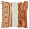 Housse de coussin en tufté Tapao blanc crème et terracotta GoodHome