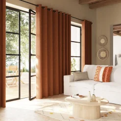 Housse de coussin en tufté Tapao blanc crème et terracotta GoodHome