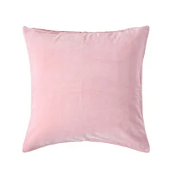 Housse de coussin en velours rose, 60 x 60 cm - HOMESCAPES