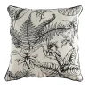 Housse de coussin fleuri en coton noir et blanc L.45 x l.45cm Ornami
