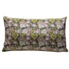 Housse de coussin fleuri liberty vert et violet 30 x 50cm Flora, Deko & Co