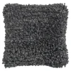 Housse de coussin flufly Bogor gris foncé l.45 x H.45cm GoodHome