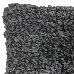 Housse de coussin flufly Bogor gris foncé l.45 x H.45cm GoodHome
