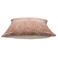 Housse de coussin imprimé ethnique rouge et blanc L.45 x l.45cm Deko & Co