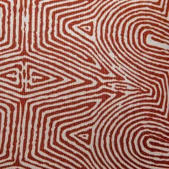 Housse de coussin imprimé ethnique rouge et blanc L.45 x l.45cm Deko & Co