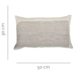 Housse de coussin jacquard effet tweed Vilna beige l.50 x H.30 GoodHome