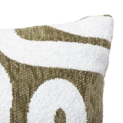 Housse de coussin Jeni chenille vert kaki 50x30cm - Atmosphera