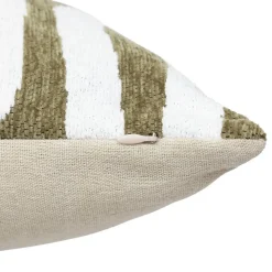 Housse de coussin Jeni chenille vert kaki 50x30cm - Atmosphera