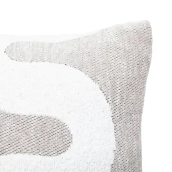 Housse de coussin Jeni chenille beige lin 50x30cm - Atmosphera