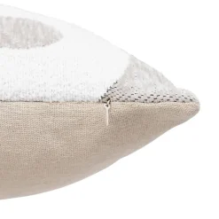 Housse de coussin Jeni chenille beige lin 50x30cm - Atmosphera