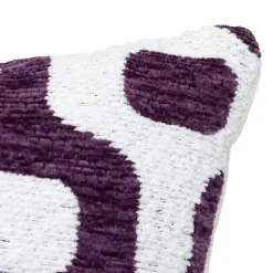 Housse de coussin Jeni chenille violet 40x40cm - Atmosphera