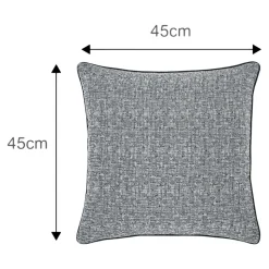 Housse de coussin Jind gris anthracite l.45 x H.45cm GoodHome