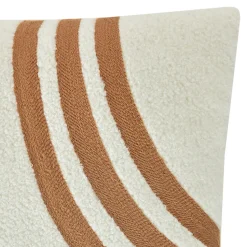 Housse de coussin Noida imprimé géométrique blanc cassé, terracotta l.50 x H.30cm GoodHome
