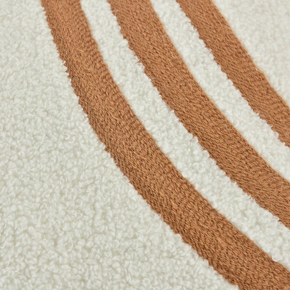 Housse de coussin Noida imprimé géométrique blanc cassé, terracotta l.50 x H.30cm GoodHome