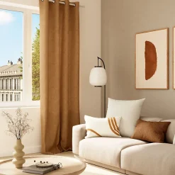 Housse de coussin Noida imprimé géométrique blanc cassé, terracotta l.50 x H.30cm GoodHome